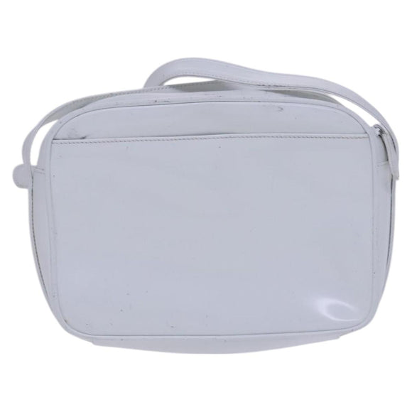 GUCCI Shoulder Bag Patent leather White Auth nb038