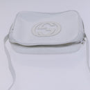 GUCCI Shoulder Bag Patent leather White Auth nb038-6