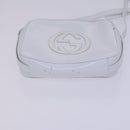 GUCCI Shoulder Bag Patent leather White Auth nb038-5