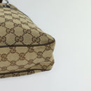 GUCCI GG Canvas Shoulder Bag Beige Silver 121023 Auth nb042-15