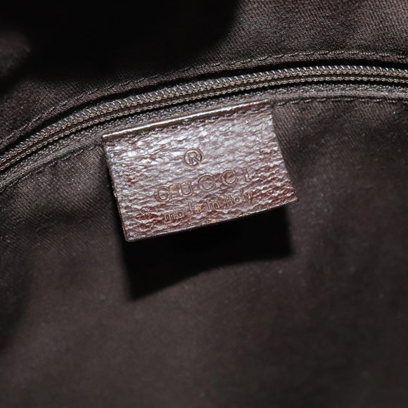 GUCCI GG Canvas Shoulder Bag Beige Silver 121023 Auth nb042