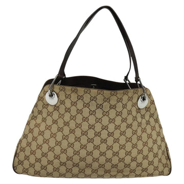 GUCCI GG Canvas Shoulder Bag Beige Silver 121023 Auth nb042 - 0