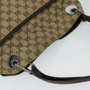 GUCCI GG Canvas Shoulder Bag Beige Silver 121023 Auth nb042-6