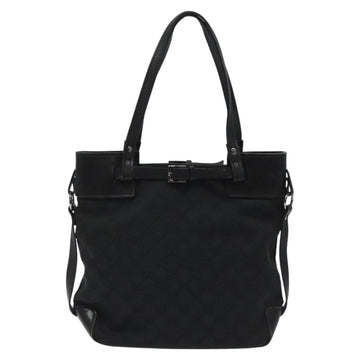 GUCCI GG Canvas Tote Bag Black Silver 107757 Auth nb044 - 0