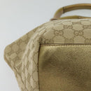 GUCCI GG Canvas Sherry Line Tote Bag Beige Pink gold 131230 Auth nb048-12