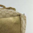 GUCCI GG Canvas Sherry Line Tote Bag Beige Pink gold 131230 Auth nb048-13