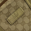 GUCCI GG Canvas Sherry Line Tote Bag Beige Pink gold 131230 Auth nb048-14
