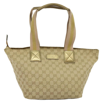 GUCCI GG Canvas Sherry Line Tote Bag Beige Pink gold 131230 Auth nb048 - 0