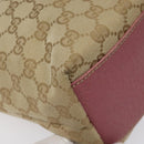 GUCCI GG Canvas Tote Bag Beige Pink Auth nb054-14