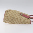 GUCCI GG Canvas Tote Bag Beige Pink Auth nb054-3