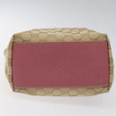 GUCCI GG Canvas Tote Bag Beige Pink Auth nb054-5