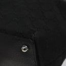 GUCCI GG Canvas Tote Bag Black Silver 120840 Auth nb060-9
