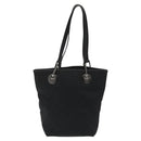 GUCCI GG Canvas Tote Bag Black Silver 120840 Auth nb060-2
