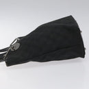 GUCCI GG Canvas Tote Bag Black Silver 120840 Auth nb060-4