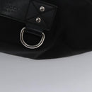 GUCCI Web Sherry Line Shoulder Bag Nylon Silver Black Red 246409 Auth nb073-15