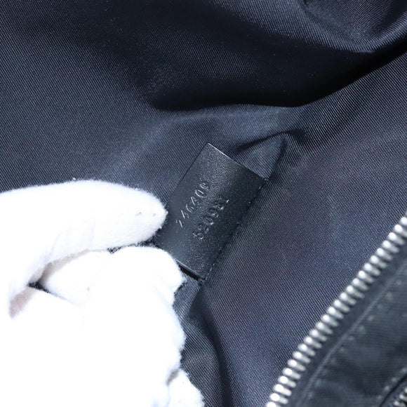 GUCCI Web Sherry Line Shoulder Bag Nylon Silver Black Red 246409 Auth nb073