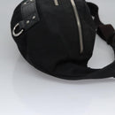 GUCCI Web Sherry Line Shoulder Bag Nylon Silver Black Red 246409 Auth nb073-3