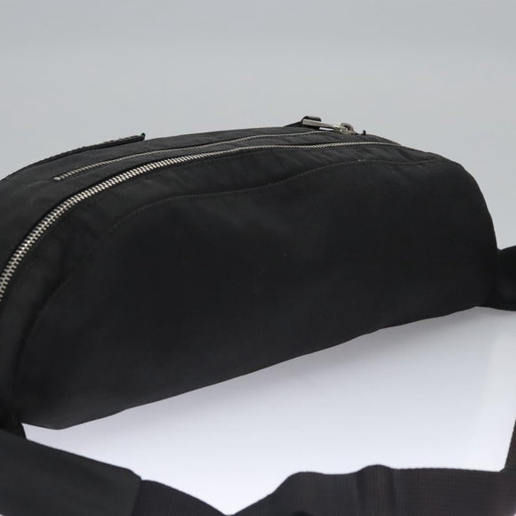 GUCCI Web Sherry Line Shoulder Bag Nylon Silver Black Red 246409 Auth nb073