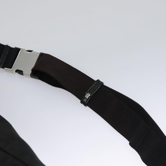 GUCCI Web Sherry Line Shoulder Bag Nylon Silver Black Red 246409 Auth nb073