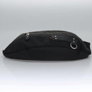 GUCCI Web Sherry Line Shoulder Bag Nylon Silver Black Red 246409 Auth nb073-5