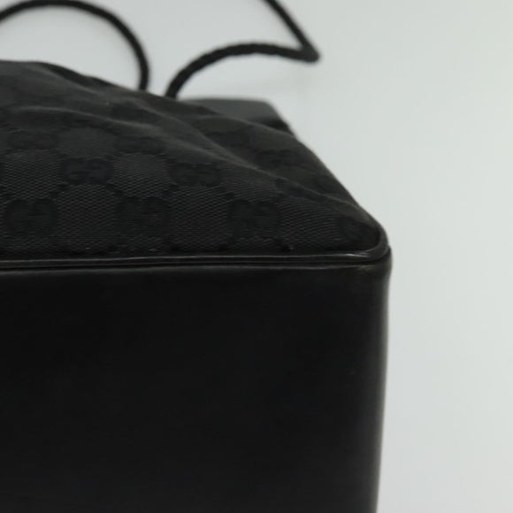 GUCCI GG Canvas Tote Bag Black 109141 Auth nb078