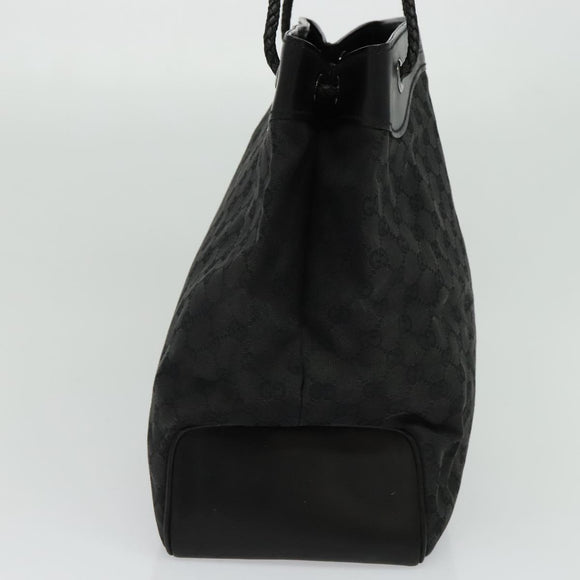 GUCCI GG Canvas Tote Bag Black 109141 Auth nb078