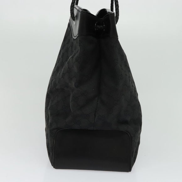 GUCCI GG Canvas Tote Bag Black 109141 Auth nb078