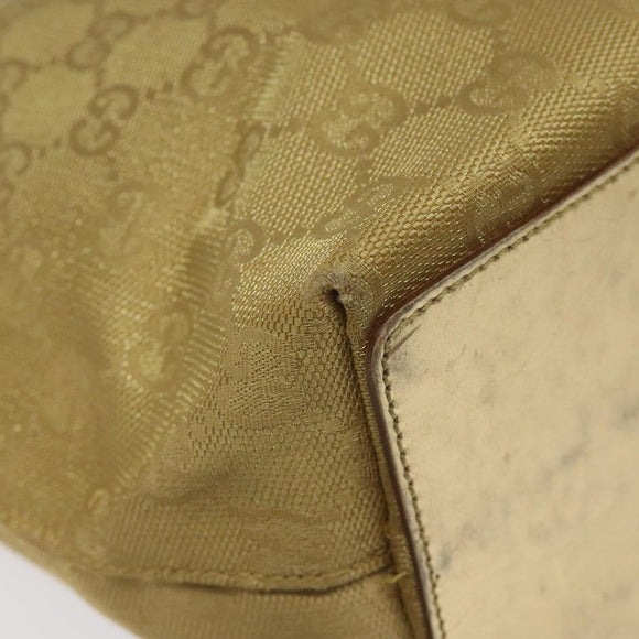 GUCCI GG Canvas Tote Bag Gold 002 1099 Auth nb079