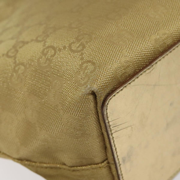 GUCCI GG Canvas Tote Bag Gold 002 1099 Auth nb079