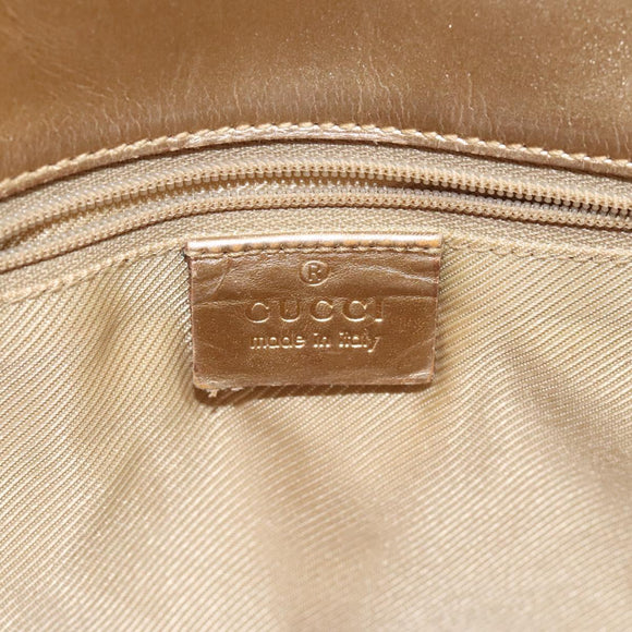 GUCCI GG Canvas Tote Bag Gold 002 1099 Auth nb079