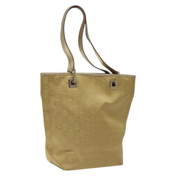 GUCCI GG Canvas Tote Bag Gold 002 1099 Auth nb079