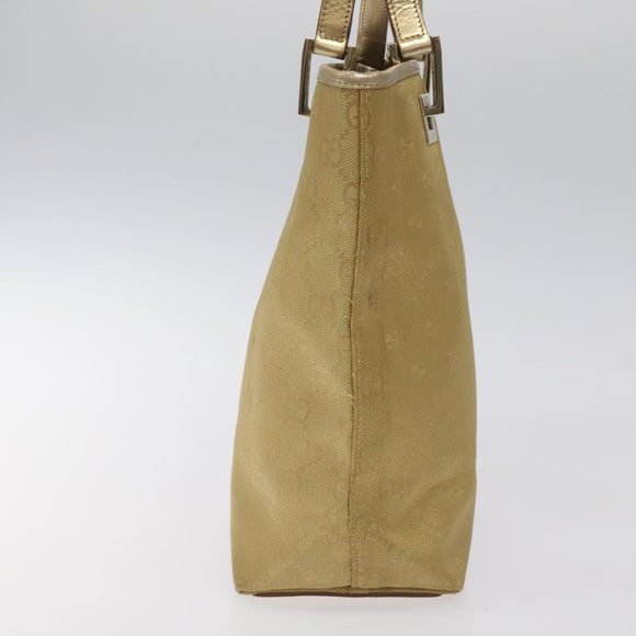 GUCCI GG Canvas Tote Bag Gold 002 1099 Auth nb079