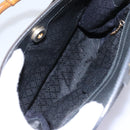 GUCCI Bamboo Hand Bag Suede Leather Black Gold 000 122 0316 Auth nb100-11