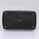 GUCCI Bamboo Hand Bag Suede Leather Black Gold 000 122 0316 Auth nb100-5