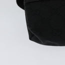 GUCCI GG Canvas Waist bag Black Silver 131236 Auth nb108-16