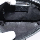 GUCCI GG Canvas Waist bag Black Silver 131236 Auth nb108-11