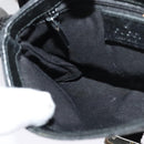 GUCCI GG Canvas Waist bag Black Silver 131236 Auth nb108-20