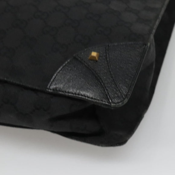 GUCCI GG Canvas Tote Bag Black 120898 Auth nb109
