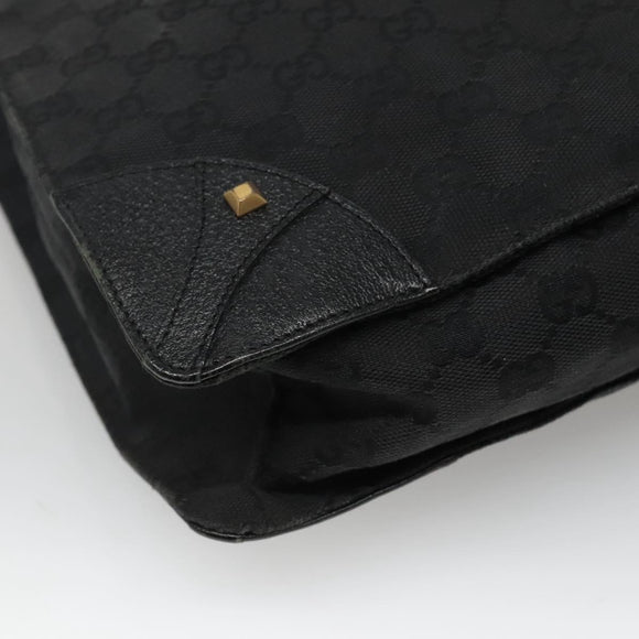 GUCCI GG Canvas Tote Bag Black 120898 Auth nb109