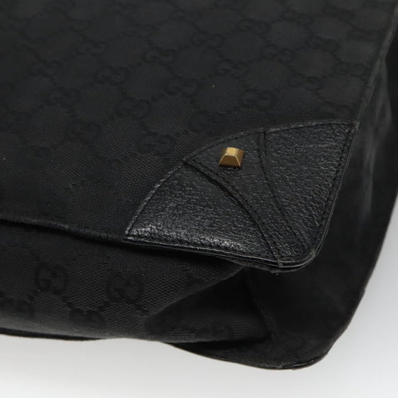 GUCCI GG Canvas Tote Bag Black 120898 Auth nb109