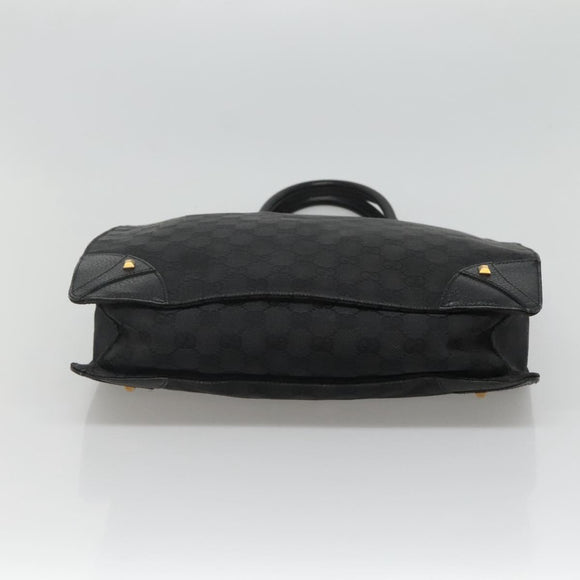 GUCCI GG Canvas Tote Bag Black 120898 Auth nb109