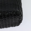 GUCCI Chain Shoulder Bag Straw Black Auth nb112-16