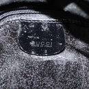 GUCCI Chain Shoulder Bag Straw Black Auth nb112-10