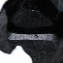 GUCCI Chain Shoulder Bag Straw Black Auth nb112-11