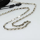 GUCCI Chain Shoulder Bag Straw Black Auth nb112-7
