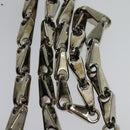 GUCCI Chain Shoulder Bag Straw Black Auth nb112-8