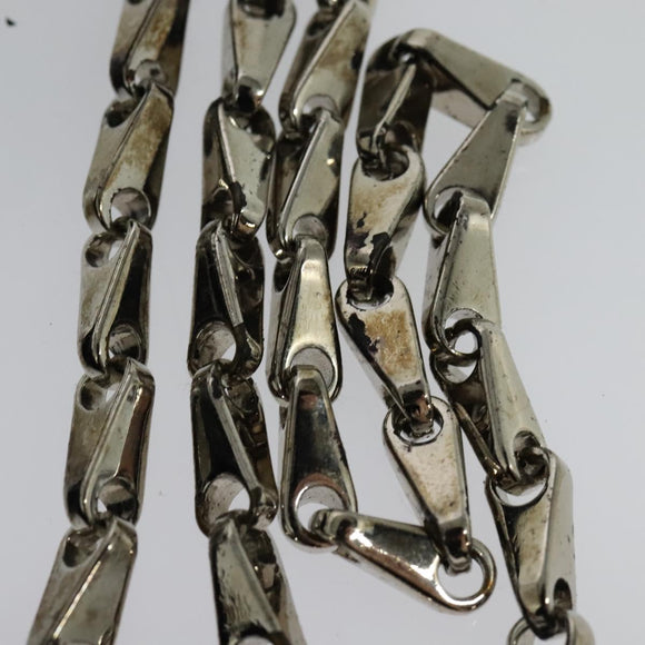 GUCCI Chain Shoulder Bag Straw Black Auth nb112