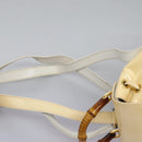 GUCCI Bamboo Backpack Patent leather Beige Gold 003 2058 0030 Auth nb115-9