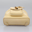 GUCCI Bamboo Backpack Patent leather Beige Gold 003 2058 0030 Auth nb115-5