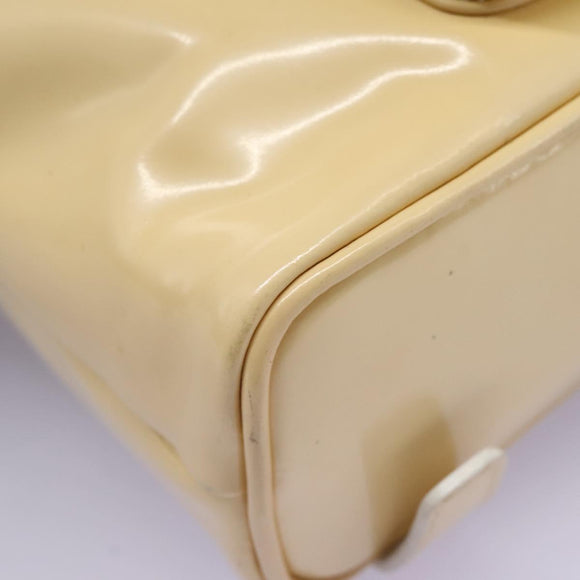 GUCCI Bamboo Backpack Patent leather Beige Gold 003 2058 0030 Auth nb115